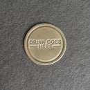 Drink Goes Here Leather Coasters - 4" Round - Sold individually or as a Set of 4
