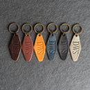 Shop Best Leather Motel Key Shape Keychain Online