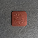 D20 Symbol Leather Coasters - Individual or Set of 4
