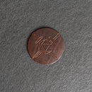 Order D20 with Swords Symbol Leather Coasters