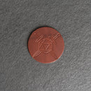 Shop D20 with Swords Leather Coasters