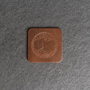 Celtic Tree of Life Rustic Leather Coaster Set