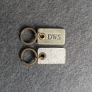 Classic Rectangle Leather Keychain | Personalized Premium Leather Keychain | Custom Key Fob | Leather Gift Handmade in the USA
