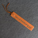 A book is a gift... - Leather Bookmark with Tassel
