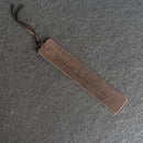 A book is a gift... - Leather Bookmark with Tassel