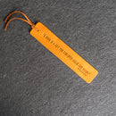 A book is a gift... - Leather Bookmark with Tassel