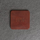Personalized Leather Coasters -  Individual or Set of 4