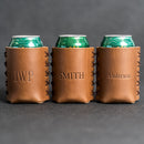 Personalized Leather Can Holder 