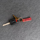 LIMITED EDITION - Personalized Red Leather Tab Keychain