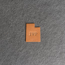 Personalized Utah Shape Leather Patches with Optional Hook and Loop Fastene