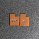 Personalized Utah Shape Leather Patches with Optional Hook and Loop Fastene