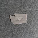 Personalized Washington Shape Leather Patches with Optional Hook and Loop Fastener