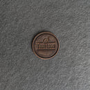 Your Logo Circle Leather Patch with Optional Hook Side Fastener Added
