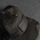 Leather Patch Tactical Hat - Trucker Style - American Flag