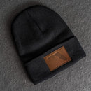 Beanie with Leather Patch Attached - Florida Stamp