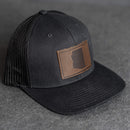 Leather Patch Trucker Style Hat - Arizona Stamp