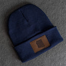 Beanie with Leather Patch Attached - Arizona Stamp