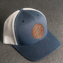 Leather Patch Trucker Style Hat - PNW Stamp