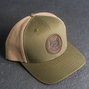 Leather Patch Trucker Style Hat - Cool Cat Stamp