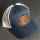 Leather Patch Trucker Style Hat - Idaho Stamp