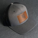 Leather Patch Trucker Style Hat - Nevada Stamp