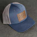Leather Patch Performance Style Trucker Hat - Papa Stamp