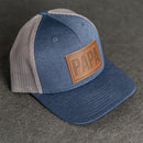 Leather Patch Performance Style Trucker Hat - Papa Stamp