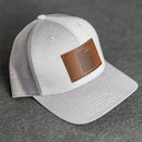Leather Patch Performance Style Trucker Hat - Utah Stamp