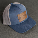 Leather Patch Performance Style Trucker Hat - Texas License Plate Stamp