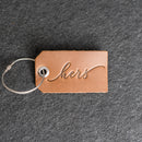 His or Hers Stamped Leather Luggage Tag (sold individually)