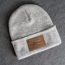 Beanie with Leather Patch Attached - Ox & Pine Stamp