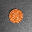 12 Gauge Stamp Design Leather Coasters - 4" Round - Sold individually or as a Set of 4