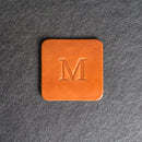 Personalized Leather Coasters -  Individual or Set of 4