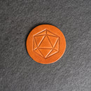 D20 Symbol Leather Coasters - Individual or Set of 4