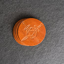 Shop D20 with Swords Symbol Coaster Set