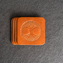 Premium Leather Celtic Tree Coasters