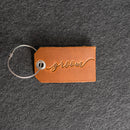 Bride or Groom Stamped Leather Luggage Tag