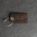 Bride or Groom Stamped Leather Luggage Tag