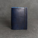 Limited Edition Navy Blue Refillable Personalized Leather Journal with Professional Elastic Closure