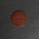 Merry Christmas Leather Coasters - 4" Round or Square - Sold individually or as a Set of 4