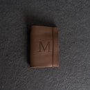 Refillable Personalized Leather Pocket Journal with Professional Elastic Closure