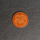 Merry & Bright Leather Coasters - 4" Round or Square - Sold individually or as a Set of 4