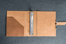 Shop tan leather ring binder notebook