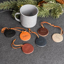 Order Personalized Leather Stocking Tag or Ornament - Circle