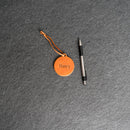 Personalized Leather Stocking Tag or Ornament - Circle
