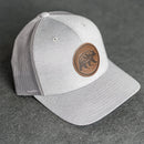 Leather Patch Performance Style Trucker Hat - Bear Stamp