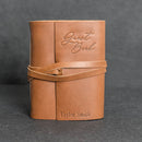 Memorial Guest Book - Leather 6x8 Book with Personalization Options for Funeral or Celebration of Life