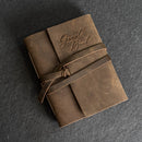 Event Guest Book - Leather 6x8 Book with Personalization Options for Birthday or Anniversary Parties