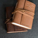 Memorial Guest Book - Leather 6x8 Book with Personalization Options for Funeral or Celebration of Life