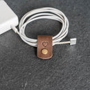 Buy White Cable with Leather Tag
